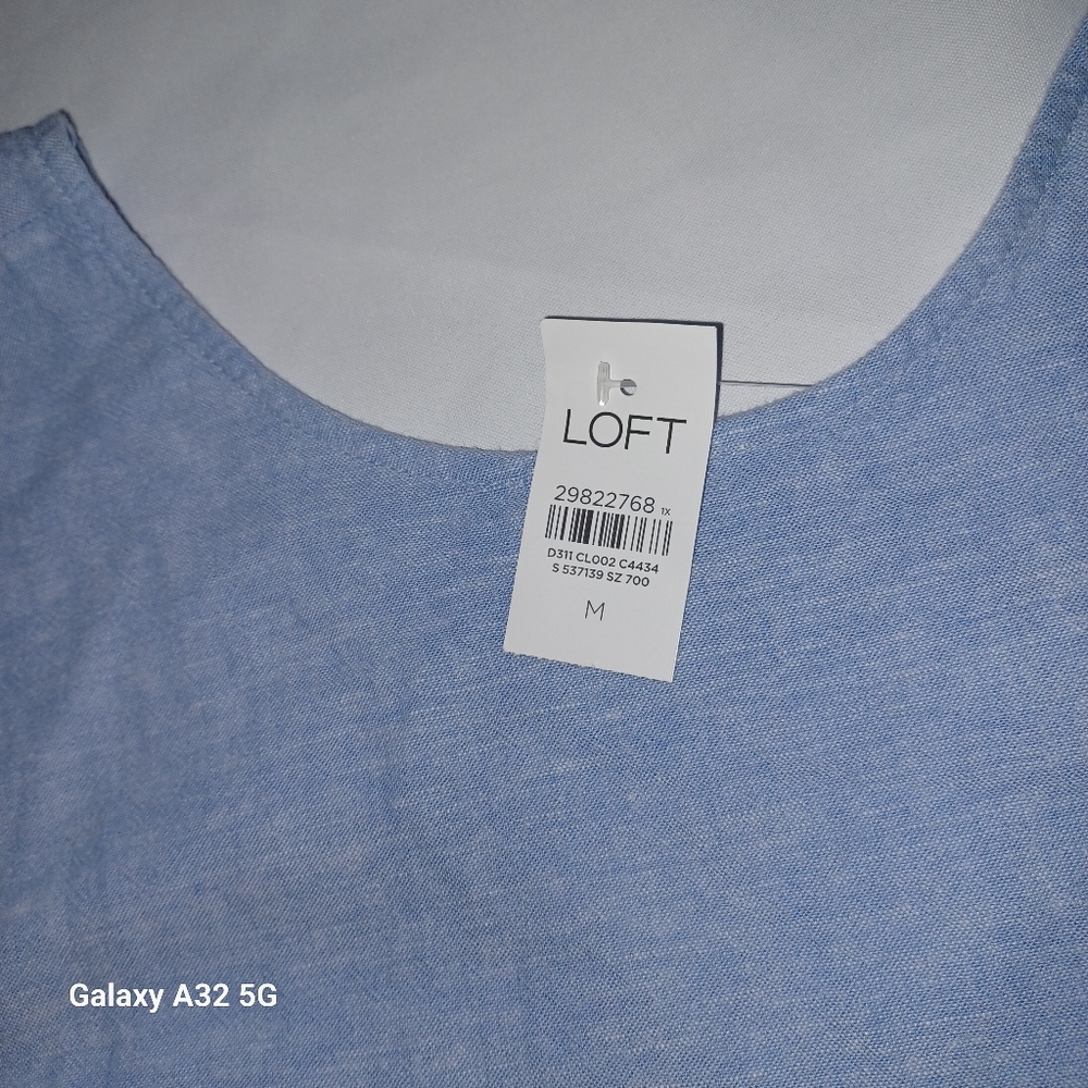 LOFT New Women Size M Light Blue Sleeveless Tank Top Size M - Picture 9 of 10